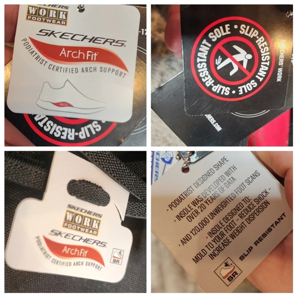 NWT Skechers Arch Fit Melo SR Men's Work Shoe. Slide on black sneakers. 11.5 - Picture 15 of 15